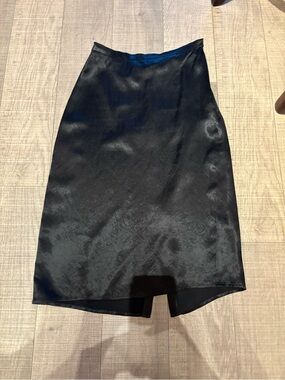 Babaton Black Satin Skirt